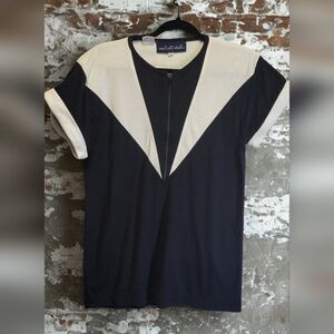 Vintage André De Léure Black And White Top Size Med